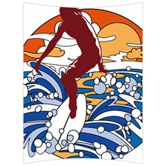 Beach Illustration Summer Beach Surf Waves Back Support Cushion by pakminggu