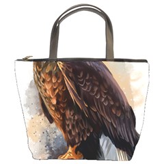 Eagle Art Eagle Watercolor Painting Bird Animal Bucket Bag by pakminggu