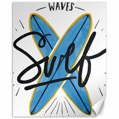 Wave Surfing Surfboard Surfing Canvas 16  X 20  by pakminggu