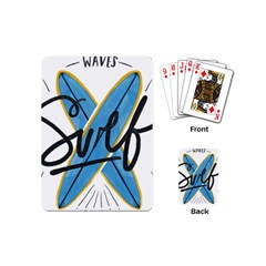 Wave Surfing Surfboard Surfing Playing Cards Single Design (mini) by pakminggu