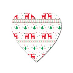 Red Green And Blue Christmas Themed Illustration Heart Magnet by pakminggu