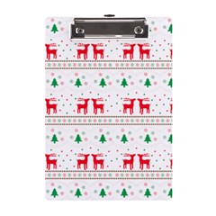 Red Green And Blue Christmas Themed Illustration A5 Acrylic Clipboard by pakminggu