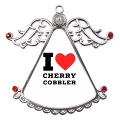 I Love Cherry Cobbler Metal Angel With Crystal Ornament by ilovewhateva