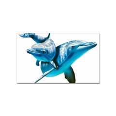 Two Dolphins Art Atlantic Dolphin Painting Animal Marine Mammal Sticker Rectangular (10 Pack) by pakminggu