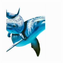 Two Dolphins Art Atlantic Dolphin Painting Animal Marine Mammal Large Garden Flag (two Sides) by pakminggu