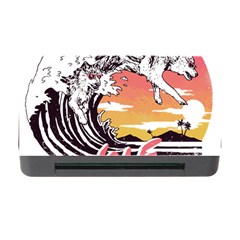Gray Wolf Beach Waves A Wolf Animal Retro Memory Card Reader With Cf by pakminggu