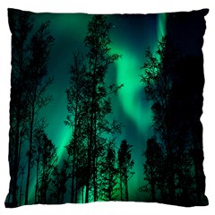 Aurora Northern Lights Celestial Magical Astronomy Large Premium Plush Fleece Cushion Case (one Side) by pakminggu