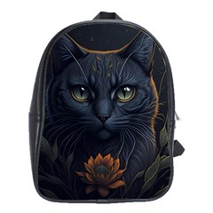 Art Cat Drawing Mammal Animal Feline School Bag (xl) by pakminggu