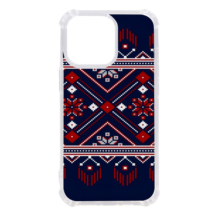 Ukrainian Folk Seamless Pattern Ornament iPhone 13 Pro TPU UV Print Case