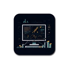 Remote Work Work From Home Online Work Rubber Coaster (square) by pakminggu