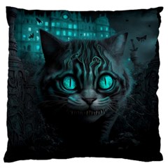 Angry Cat Fantasy Large Cushion Case (one Side) by pakminggu