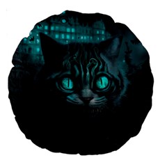 Angry Cat Fantasy Large 18  Premium Round Cushions