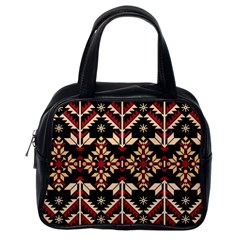 Vector Illustration Of Ukrainian Folk Seamless Pattern Ethnic Ornament Border Element Traditional Classic Handbag (one Side)