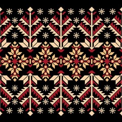 Vector Illustration Of Ukrainian Folk Seamless Pattern Ethnic Ornament Border Element Traditional Play Mat (square)