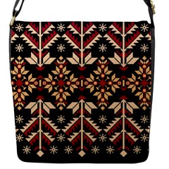 Vector Illustration Of Ukrainian Folk Seamless Pattern Ethnic Ornament Border Element Traditional Flap Closure Messenger Bag (s)