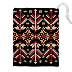 Vector Illustration Of Ukrainian Folk Seamless Pattern Ethnic Ornament Border Element Traditional Drawstring Pouch (4xl)