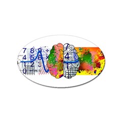 Brain Cerebrum Biology Abstract Sticker Oval (10 Pack)