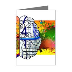 Brain Cerebrum Biology Abstract Mini Greeting Card