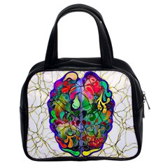 Brain Head Mind Man Silhouette Classic Handbag (two Sides) by pakminggu