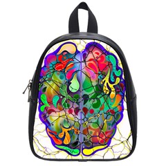 Brain Head Mind Man Silhouette School Bag (small) by pakminggu