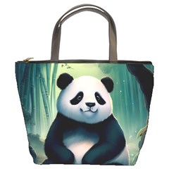 Animal Panda Forest Tree Natural Bucket Bag by pakminggu