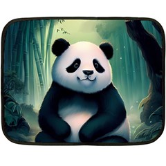 Animal Panda Forest Tree Natural Fleece Blanket (Mini)