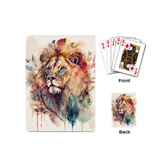 Lion Africa African Art Playing Cards Single Design (mini)