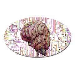 Brain Think Neurons Circuit Oval Magnet by pakminggu