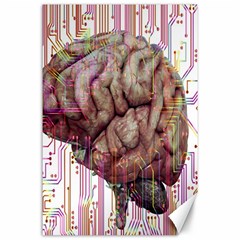 Brain Think Neurons Circuit Canvas 24  X 36  by pakminggu