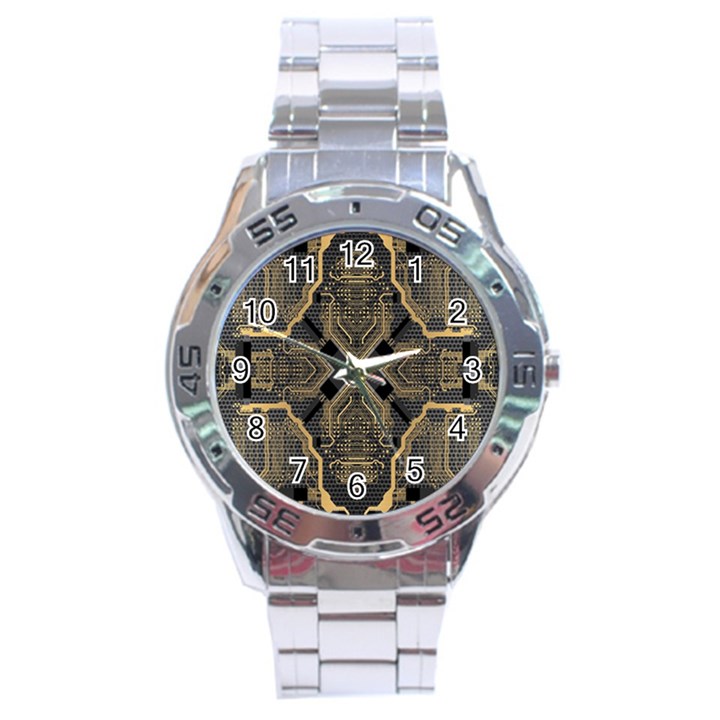 Brain Technology Data Digital Stainless Steel Analogue Watch