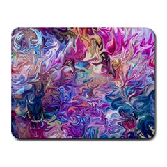 Painted Flames Small Mousepad by kaleidomarblingart