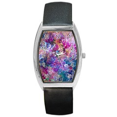 Painted flames Barrel Style Metal Watch