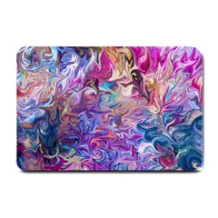 Painted Flames Small Doormat by kaleidomarblingart