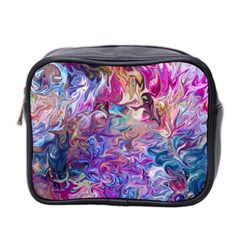 Painted Flames Mini Toiletries Bag (two Sides) by kaleidomarblingart