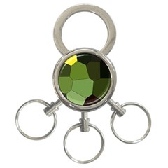 Mosaic Structure Background Tile 3-ring Key Chain