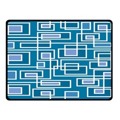 Geometric Rectangle Shape Linear Two Sides Fleece Blanket (Small)