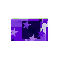 Purple Stars Pattern Shape Cosmetic Bag (xs) by danenraven