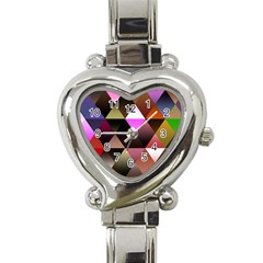 Abstract Geometric Triangles Shapes Heart Italian Charm Watch