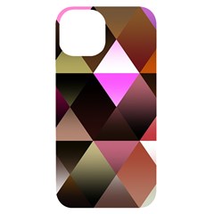 Abstract Geometric Triangles Shapes Iphone 14 Black Uv Print Case by danenraven