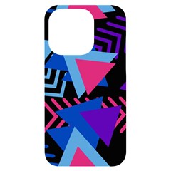 Memphis Pattern Geometric Abstract Iphone 14 Pro Black Uv Print Case by danenraven