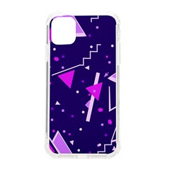 Purple Blue Geometric Pattern Iphone 11 Tpu Uv Print Case by danenraven