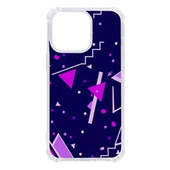 Purple Blue Geometric Pattern Iphone 13 Pro Tpu Uv Print Case