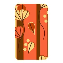 Amber Yellow Stripes Leaves Floral Memory Card Reader (rectangular) by danenraven