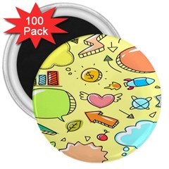 Cute Sketch Child Graphic Funny 3  Magnets (100 Pack) by danenraven