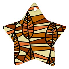 Autumn Leaf Mosaic Seamless Star Ornament (two Sides) by danenraven