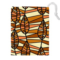 Autumn Leaf Mosaic Seamless Drawstring Pouch (4xl) by danenraven