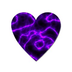 Purple Pattern Background Structure Heart Magnet