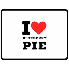 I Love Blueberry Fleece Blanket (large) by ilovewhateva