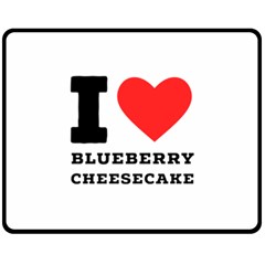 I Love Blueberry Cheesecake  Fleece Blanket (medium) by ilovewhateva