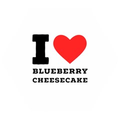 I Love Blueberry Cheesecake  Wooden Puzzle Hexagon by ilovewhateva